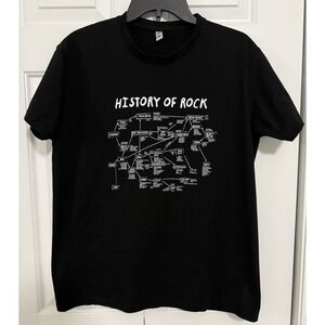 History School of Rock Black T Shirt Size L Unisex New Wave Punk Music
